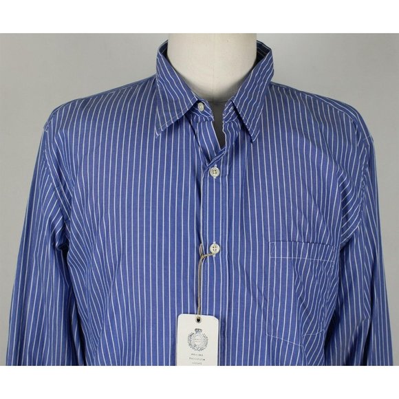 NWT J.Crew Slim Secret Wash L/S Button Down Shirt XL Blue Striped
